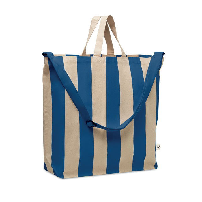 Sac de plage publicitaire XL coton recyclé 280g LAGUNA Bleu royal